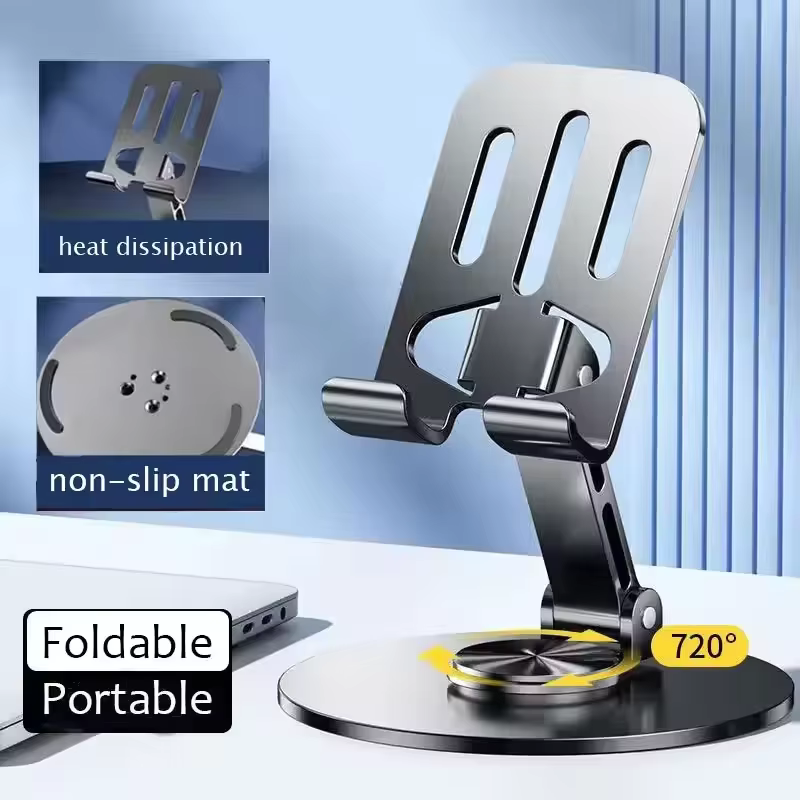 Tablet Stand Accessories - 720° Rotate Aluminum Alloy Portable Tablet