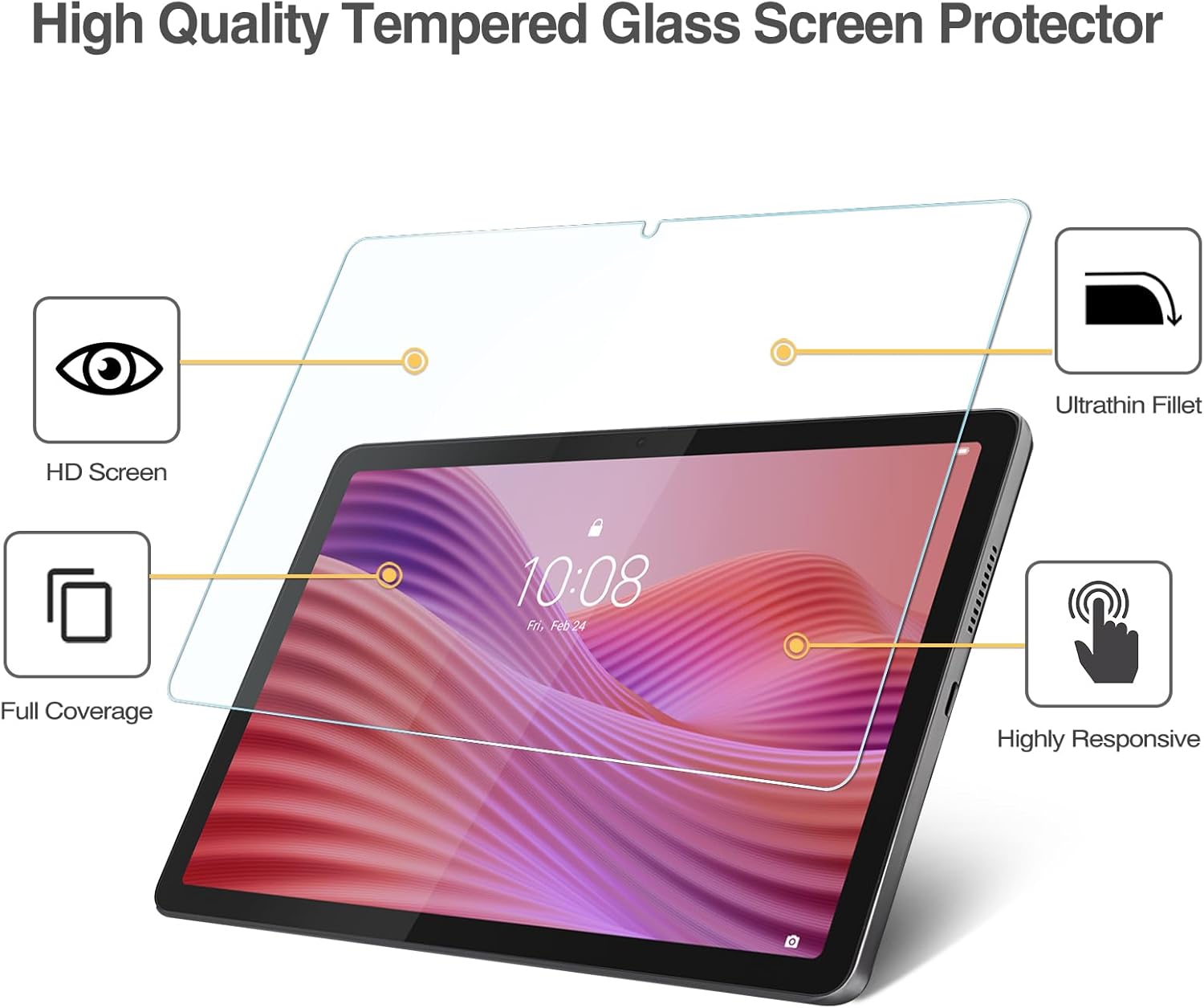 1 PCS 9H Tempered Glass Tablet - Teclast Tablet Accessories recension och pris