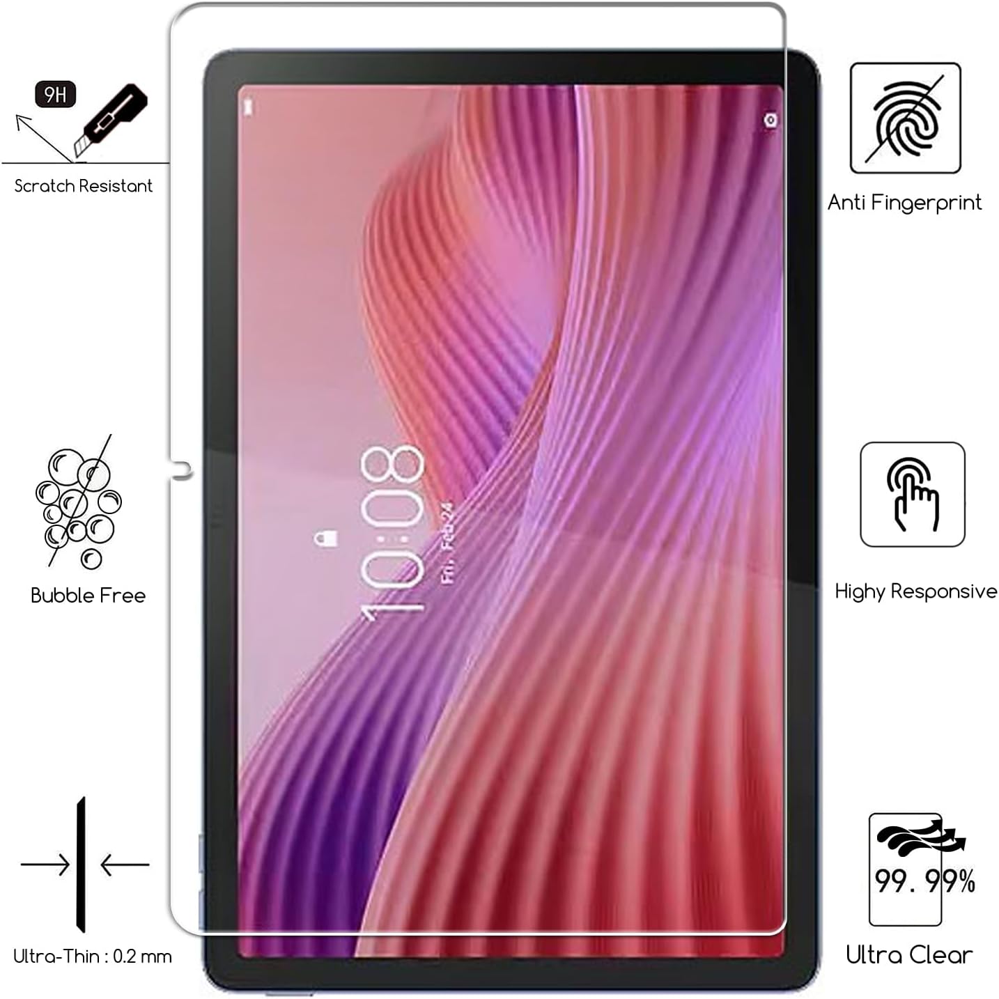 1 PCS 9H Tempered Glass Tablet - Teclast Tablet Accessories recension och pris