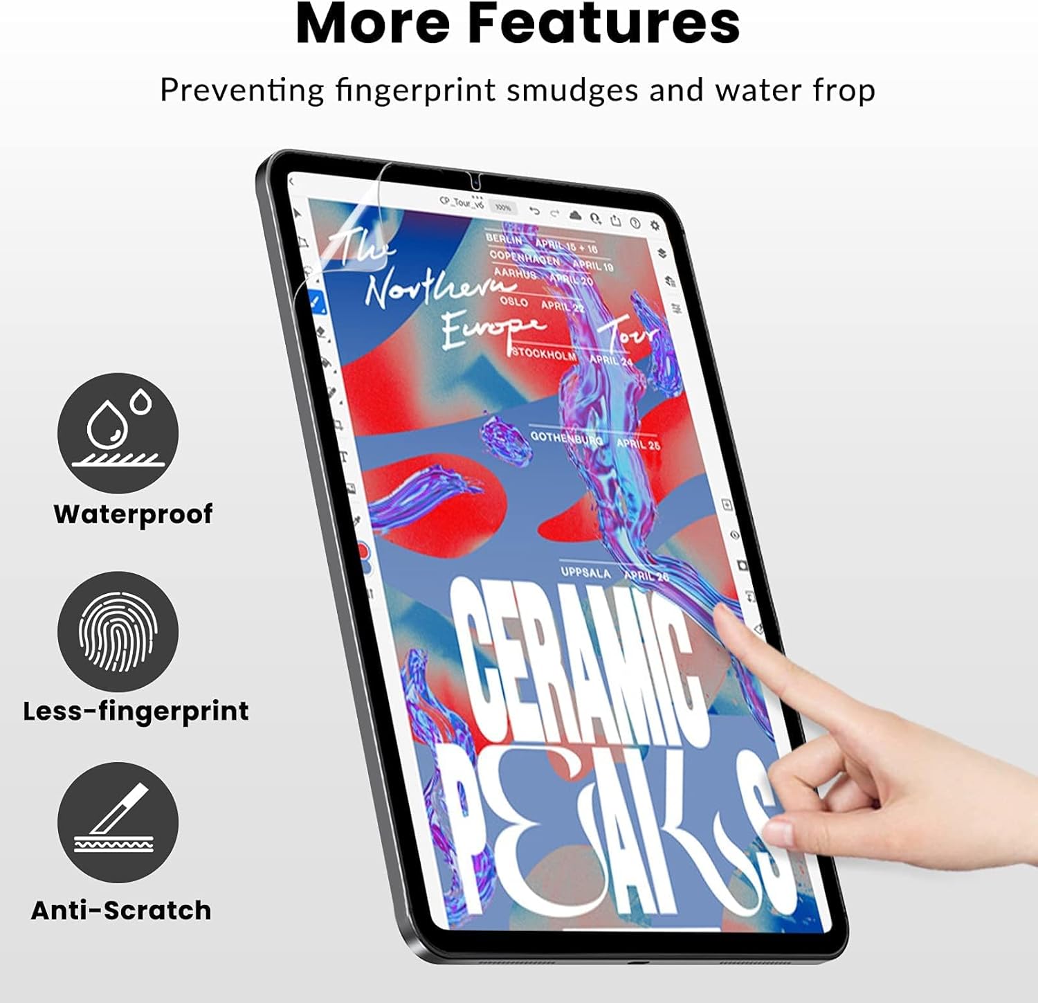 2PCS Like Paper Screen Protect - Samsung Tablet S10 Accessories recension och pris